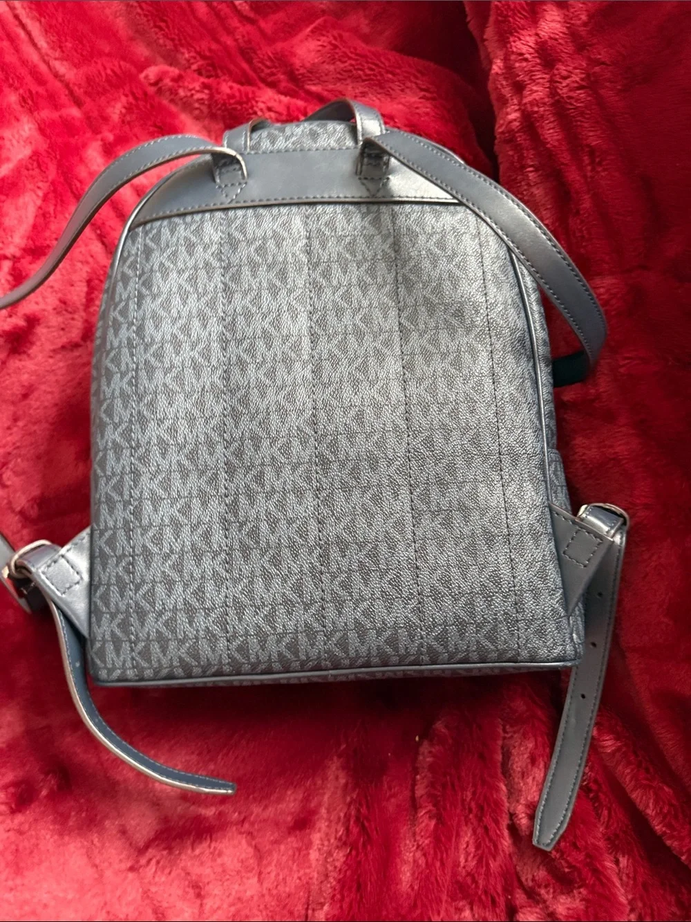 Michael Kors Black MK Logo Mini Backpack with Gold Hardware